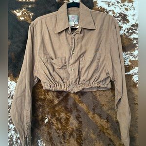 Vintage Plaid Rework Crop